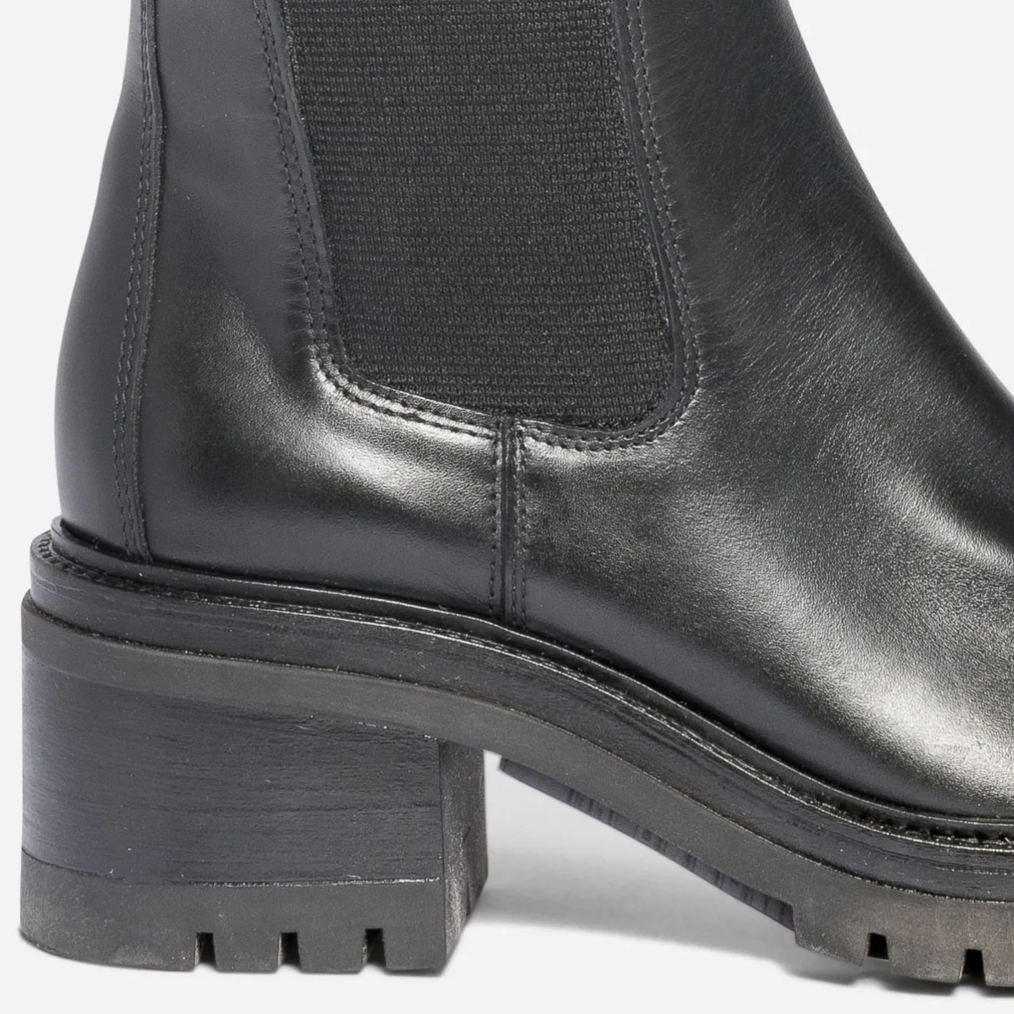 Botte e en cuir avec élastiques côtés^Texto Discount