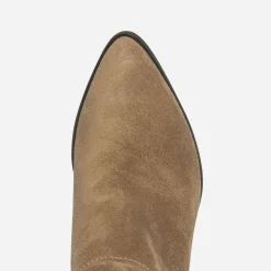 Botte TEXTO en cuir velours éco-conçu à tige plissée^Eram Outlet