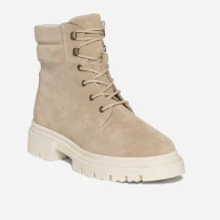 Bottine taupe éco-conçue en cuir velours^Texto Online