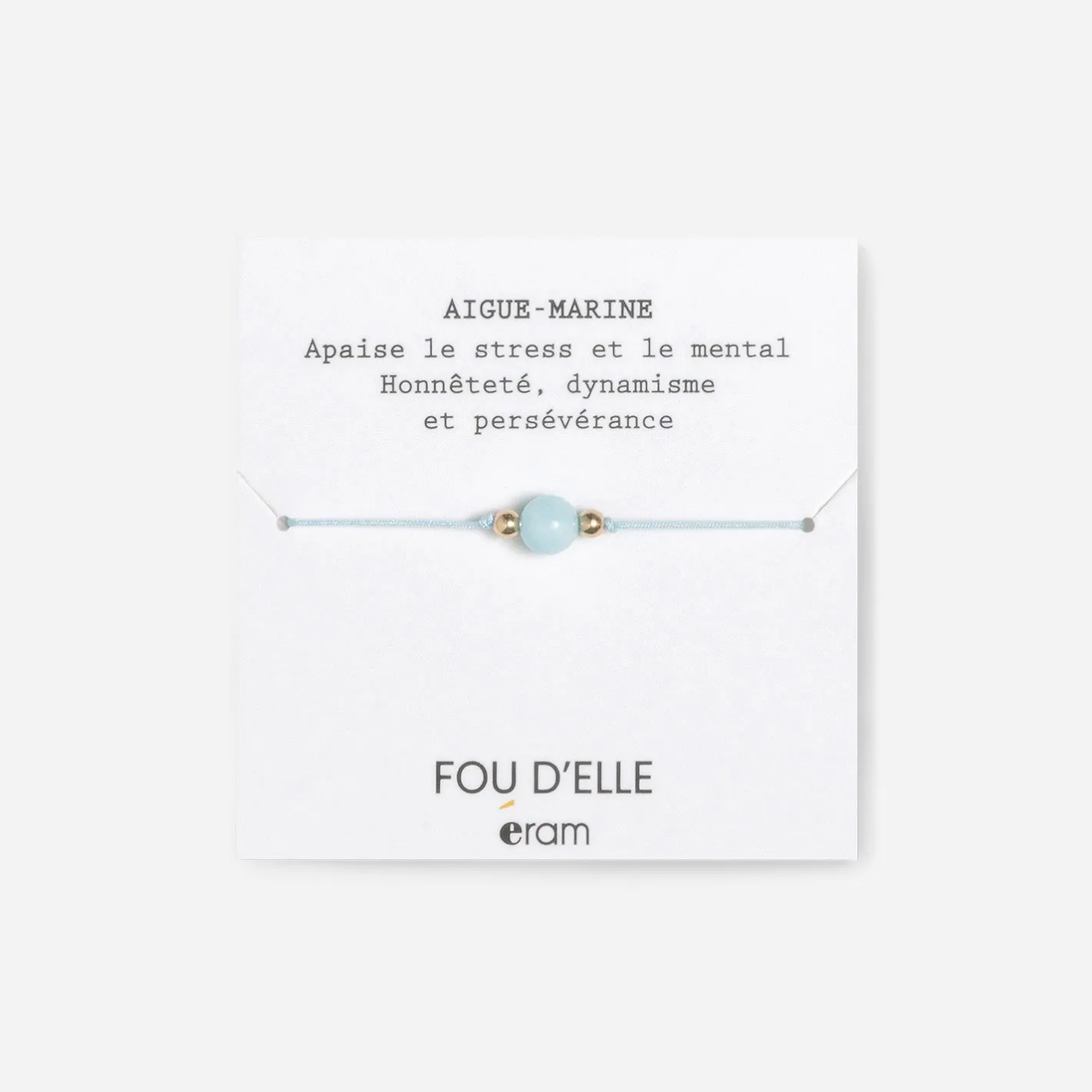 Bracelet pierre aigue-marine^Eram Hot