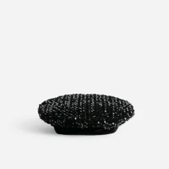 Béret en velours brodé sequins^Texto Hot