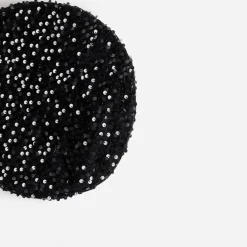 Béret en velours brodé sequins^Texto Hot