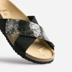 Brides amovibles es en cuir effet python doré^Eram Hot