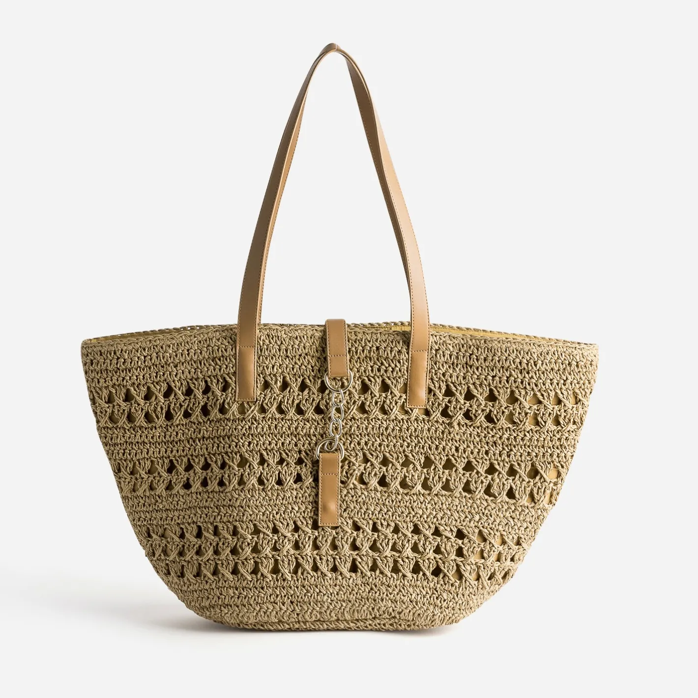 Cabas panier foncé raphia tressé^Eram New