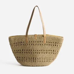 Cabas panier foncé raphia tressé^Eram New