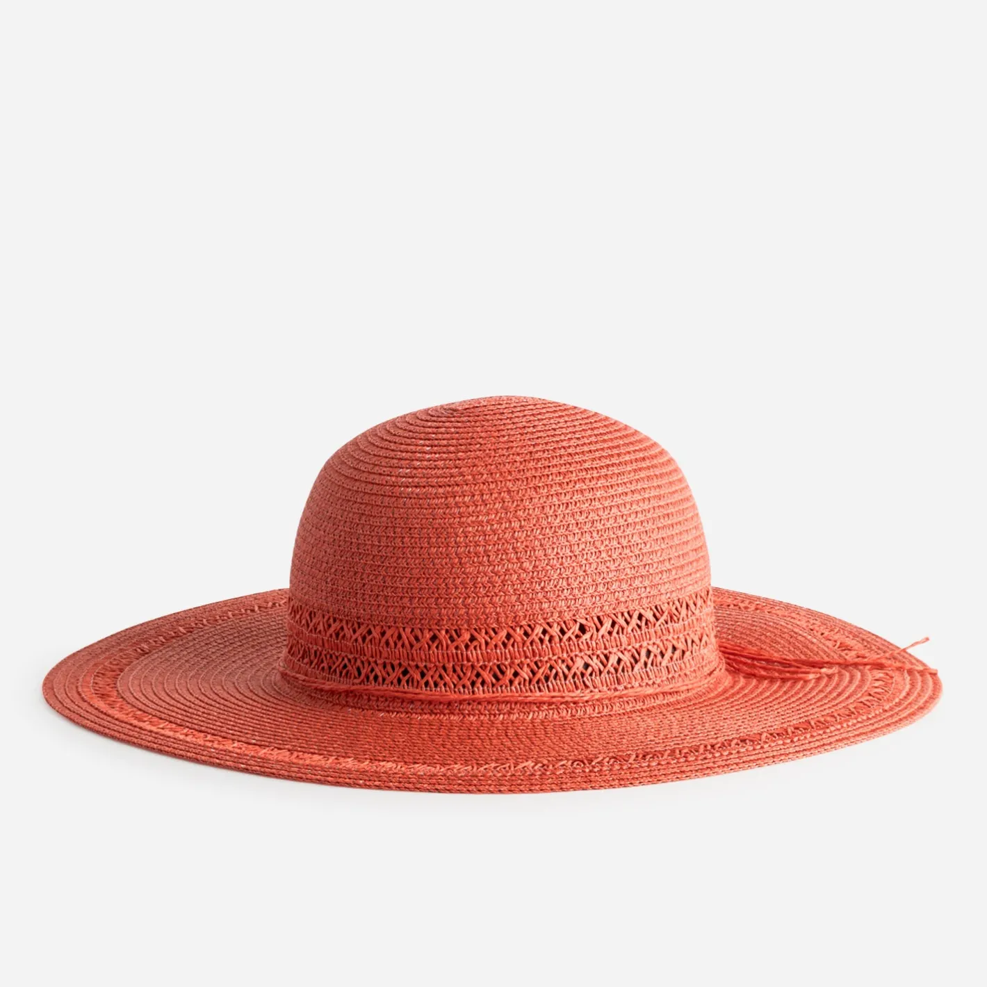 Capeline TEXTO corail paille papier^Eram Outlet