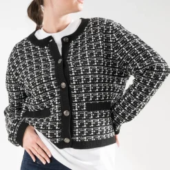 Cardigan tricot effet tweed^Texto Outlet