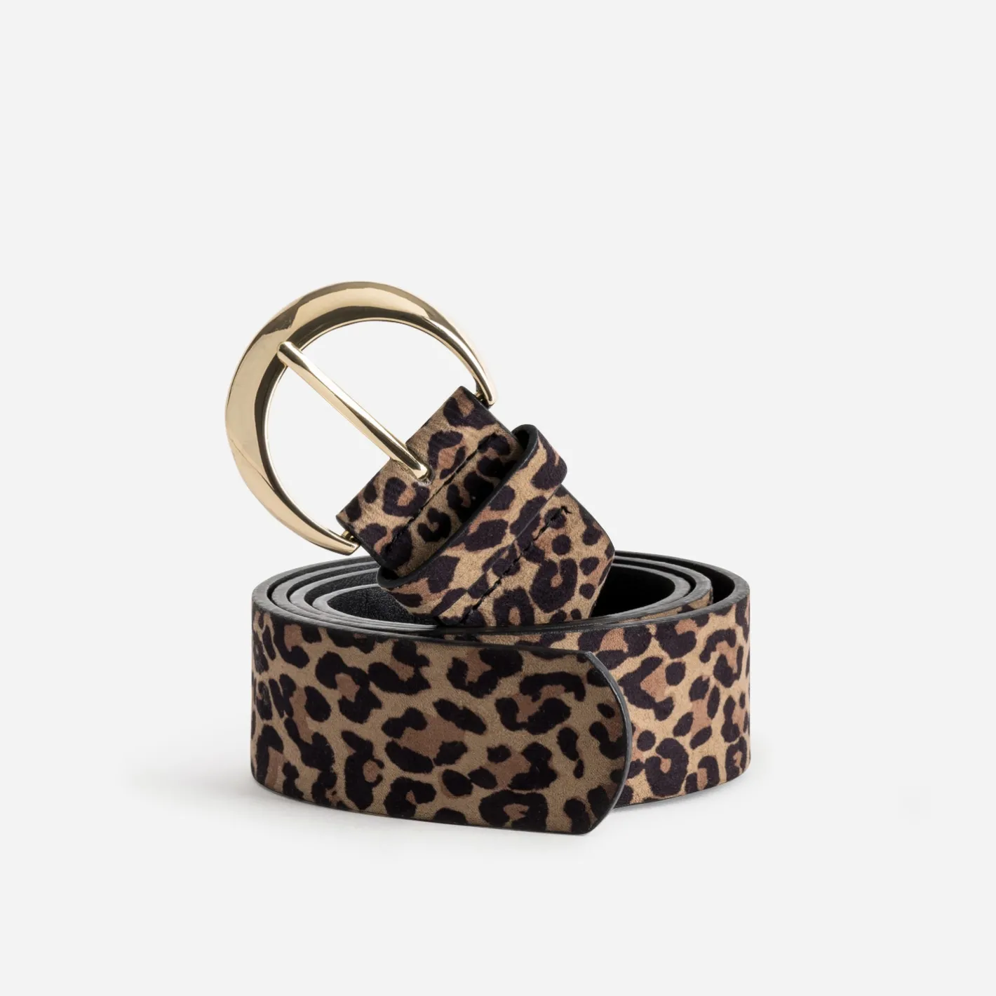 Ceinture beige imprimé effet léopard^Texto Sale
