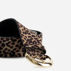 Ceinture beige imprimé effet léopard^Texto Sale