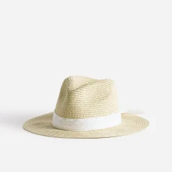 Chapeau doré avec galon broderie anglaise^Eram Online