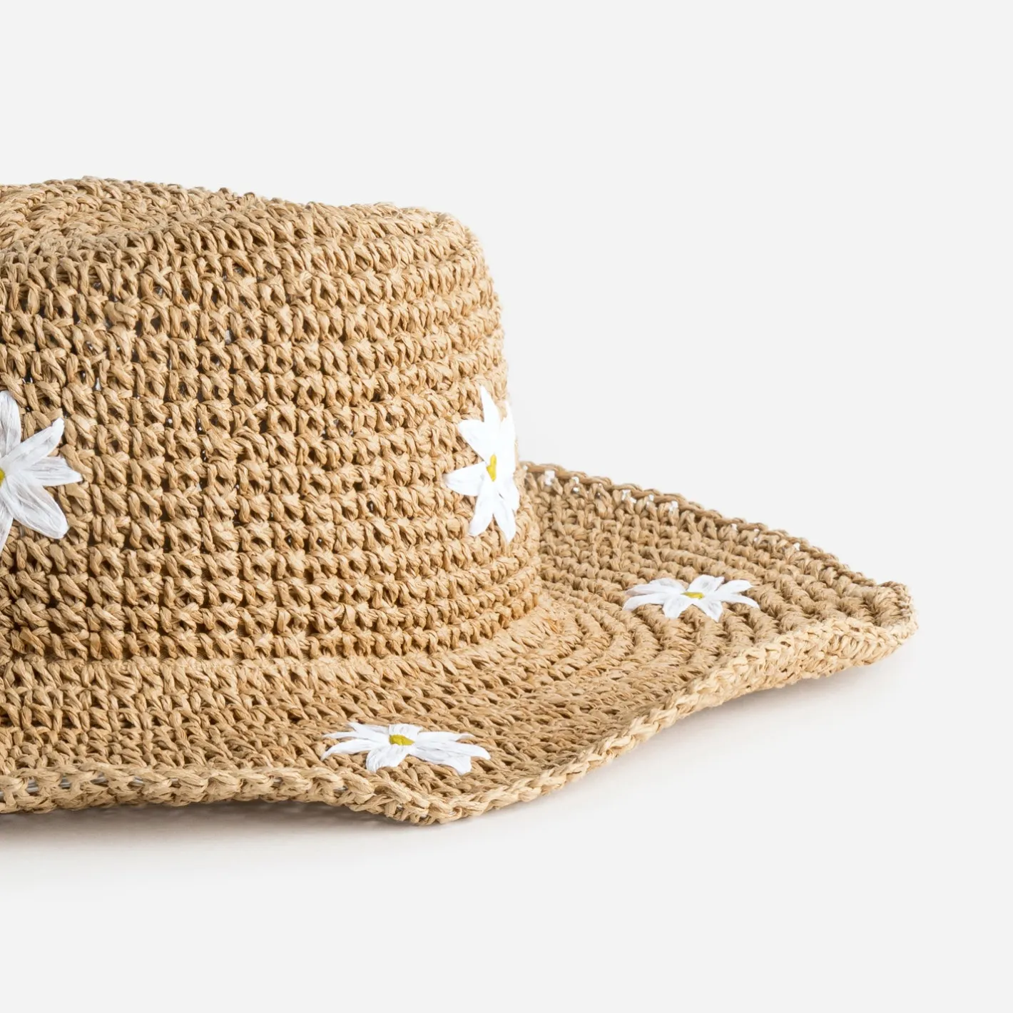 Chapeau paille papier motif fleurs^Texto Best