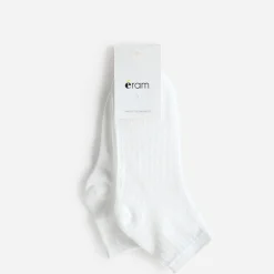 Chaussettes blanches résille graphique et coton^Eram