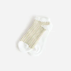 Chaussettes écrues et chevrons dorés^Eram Discount