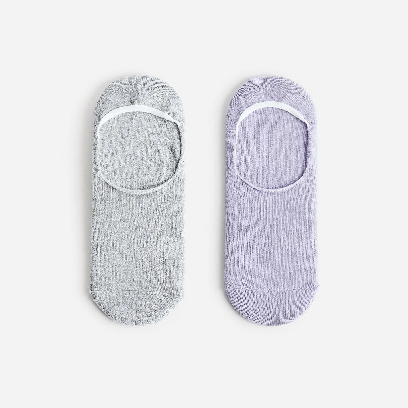 Chaussettes invisibles parme et gris argenté^Eram Hot