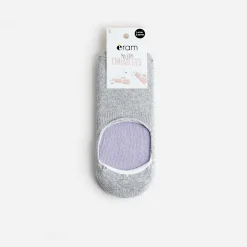 Chaussettes invisibles parme et gris argenté^Eram Hot