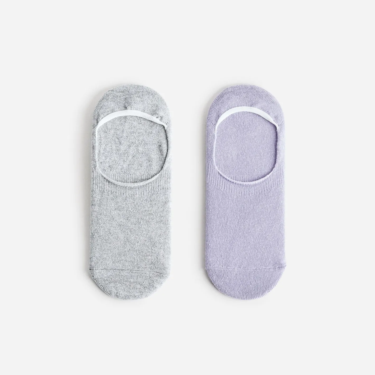 Chaussettes invisibles parme et gris argenté^Eram Online