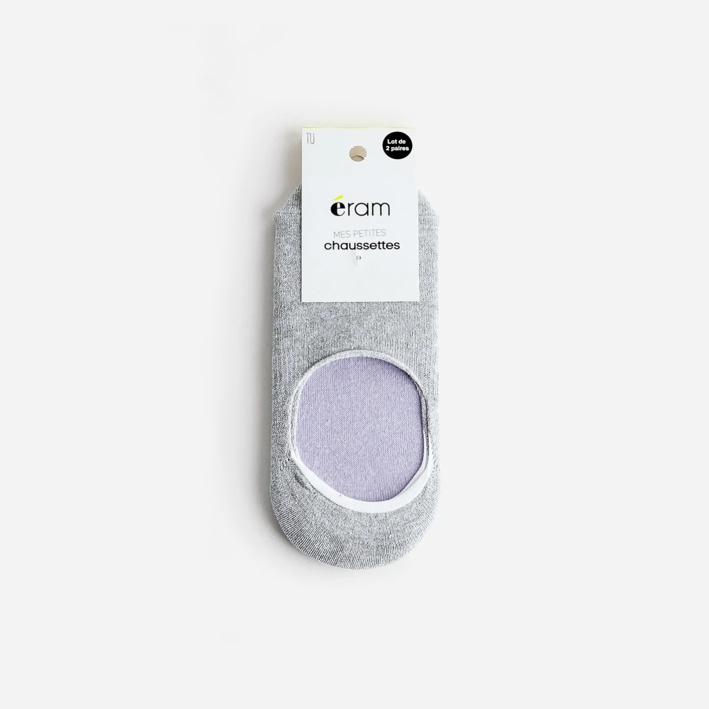 Chaussettes invisibles parme et gris argenté^Eram Online