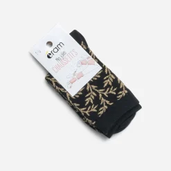 Chaussettes es motif feuilles dorées^Eram Sale