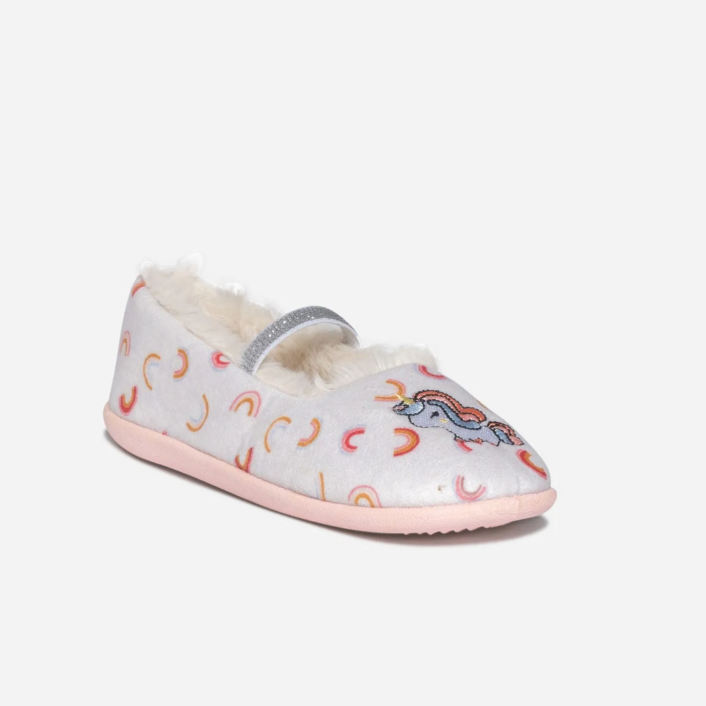 Chausson fourré brodé licorne^Eram Outlet