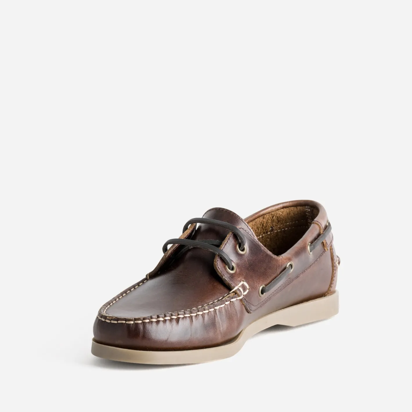 Chaussure bateau cuir^Eram Discount