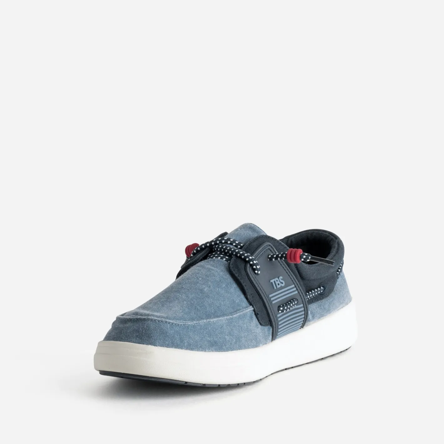 Chaussure-bateau e toile^Tbs
