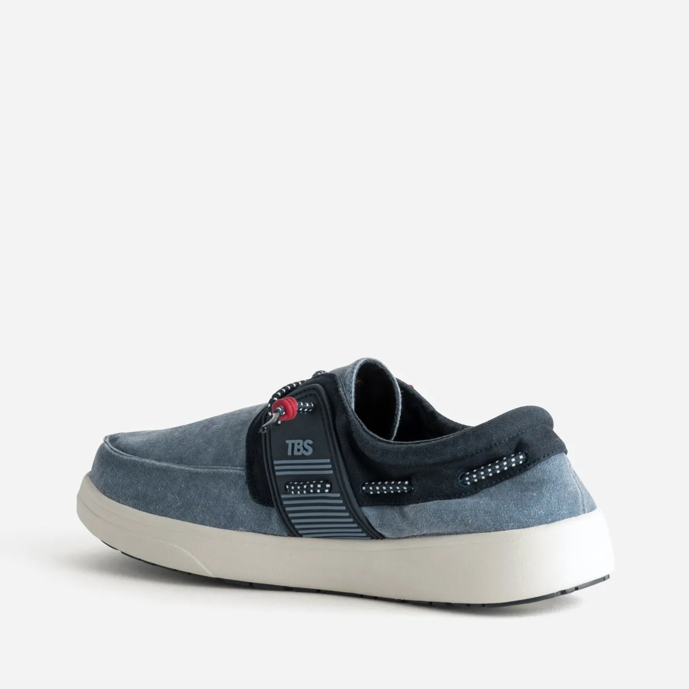 Chaussure-bateau e toile^Tbs