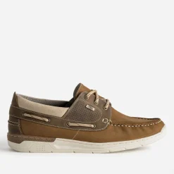 Chaussure-bateau et marron cuir^Tbs