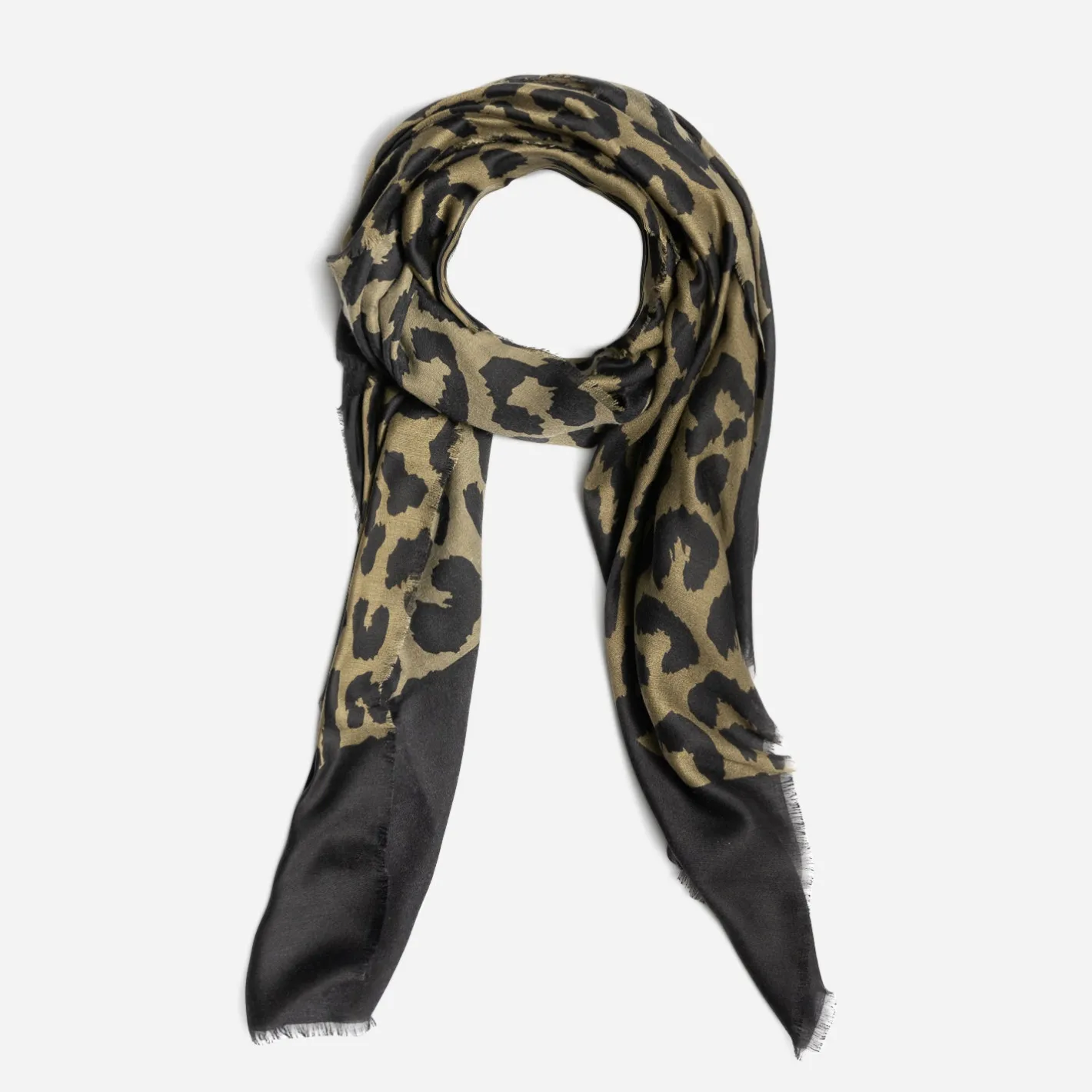 Chèche et noir à maxi motif léopard^Eram