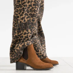 Chelsea boots en cuir velours^Eram