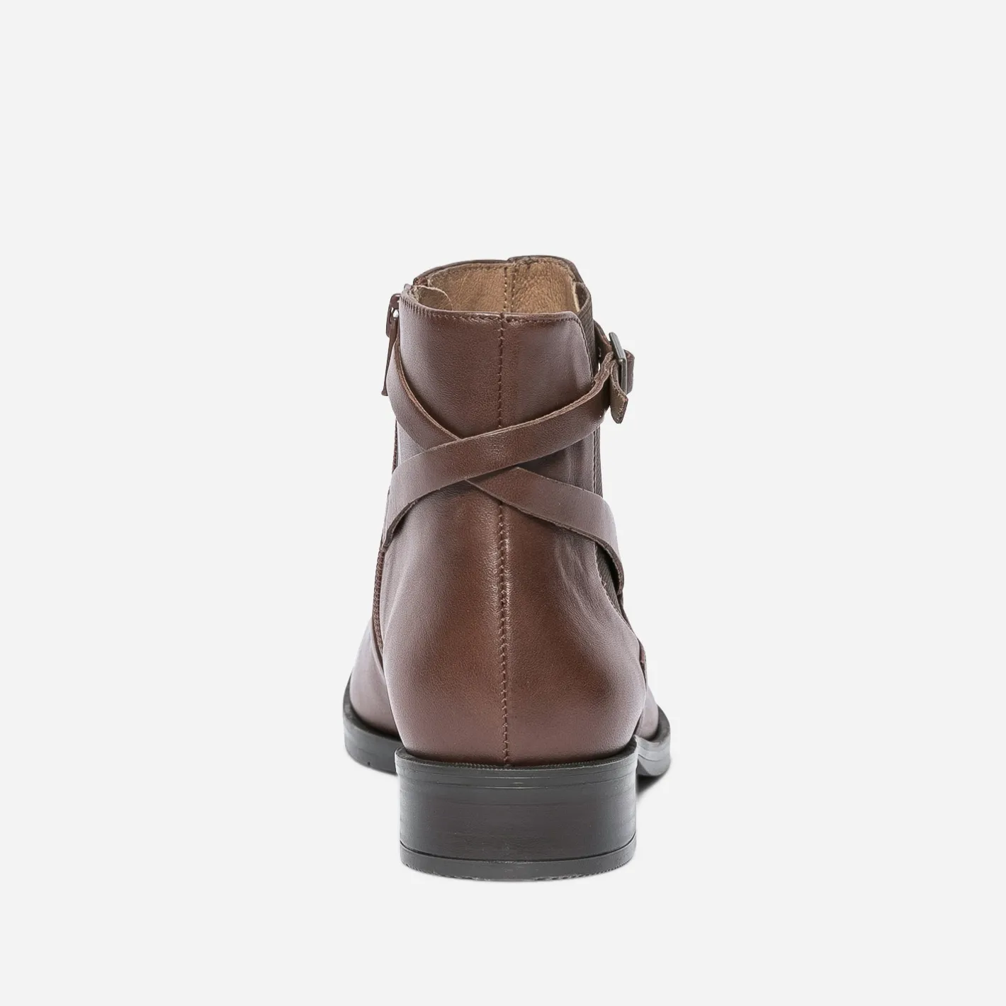 Chelsea boots cognac en cuir avec bride^Eram Flex Online