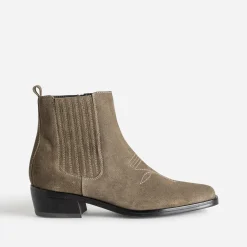 Chelsea boots cuir velours^Texto Discount