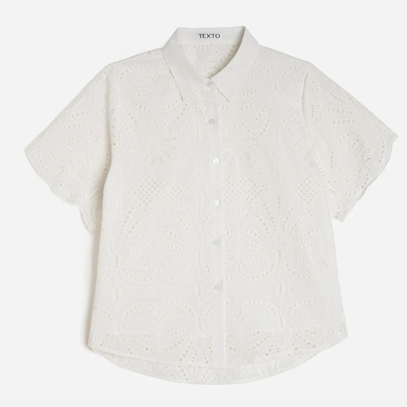 Chemise écrue broderie anglaise^Texto Sale