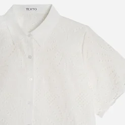 Chemise écrue broderie anglaise^Texto Sale