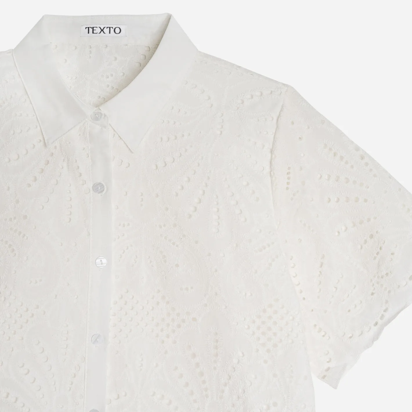 Chemise écrue broderie anglaise^Texto Sale