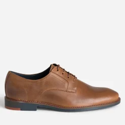 Derby camel cuir embossé^Eram Outlet