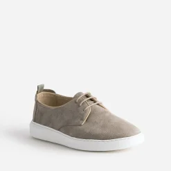 Derby confort taupe en cuir velours^Eram Best