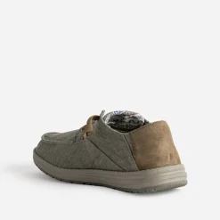 Derby confort toile et cuir velours^Skechers Discount