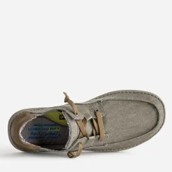 Derby confort toile et cuir velours^Skechers Discount