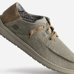 Derby confort toile et cuir velours^Skechers Discount