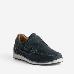 Derby bleu cuir nubuck^FRANCE ARNO Online