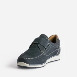 Derby bleu cuir nubuck^FRANCE ARNO Online