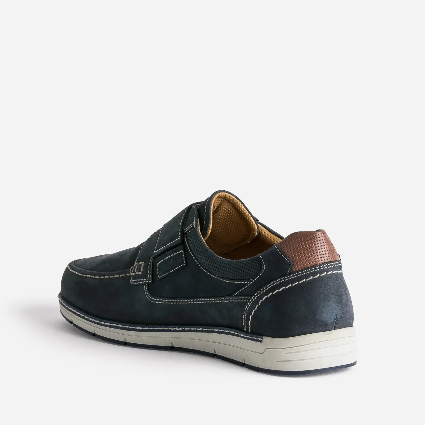 Derby bleu cuir nubuck^FRANCE ARNO Online