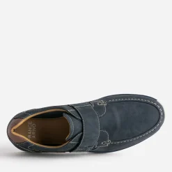 Derby bleu cuir nubuck^FRANCE ARNO Online