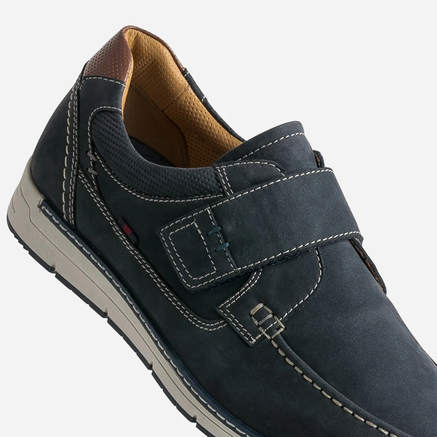 Derby bleu cuir nubuck^FRANCE ARNO Online