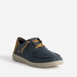 Derby toile et cuir velours^Skechers Hot