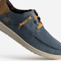 Derby toile et cuir velours^Skechers Hot