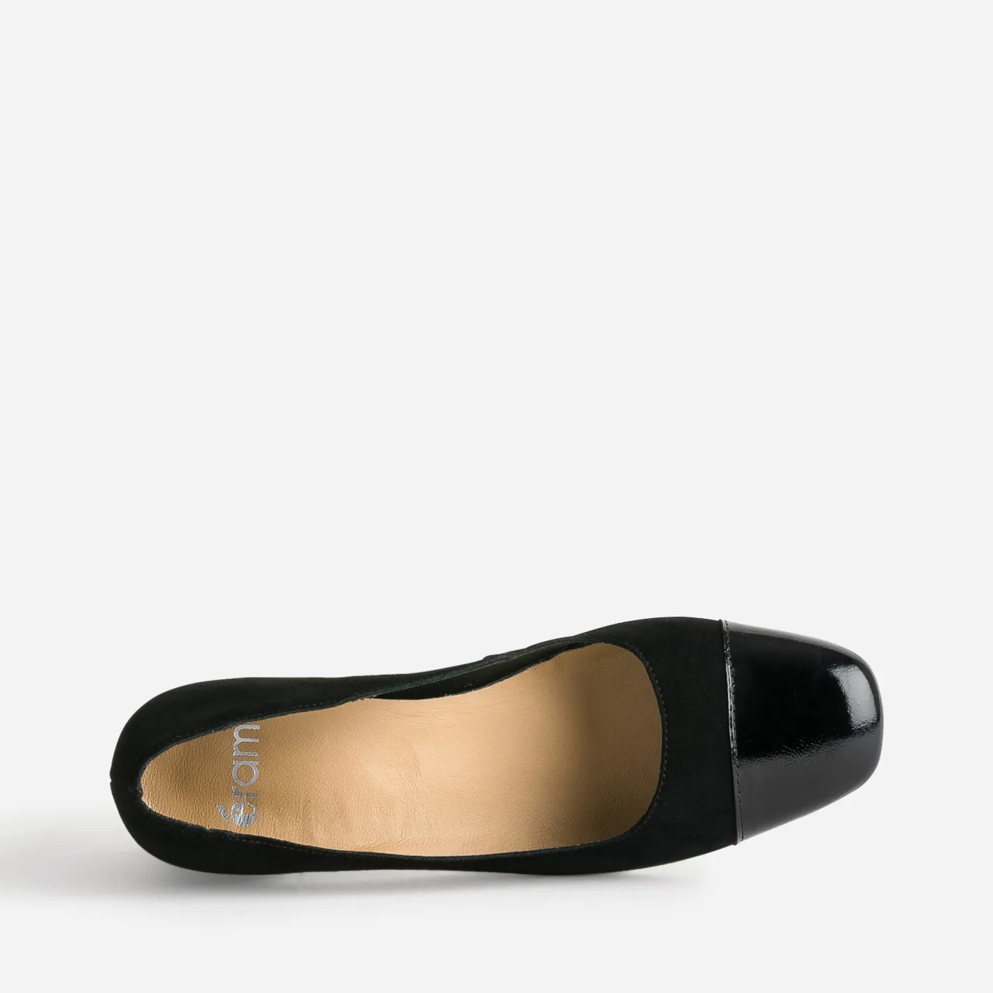 Escarpin cuir velours bout verni^Eram