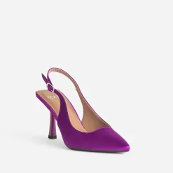 Escarpin slingback satiné^Texto New