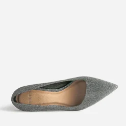 Escarpin gris pailleté avec découpe biais^Texto New