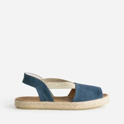 Espadrille bleue toile éco-conçu^Eram Sale